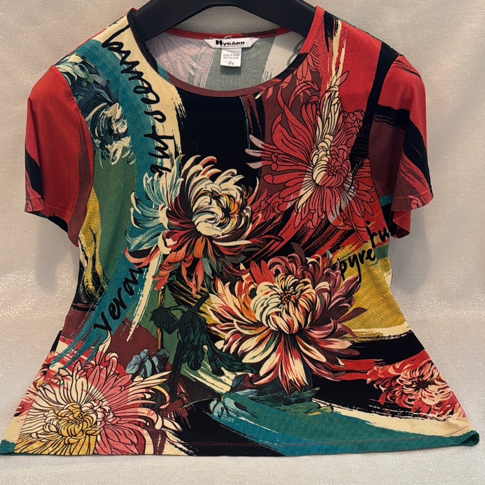 Nycard Collection Red and Yellow Graphic Short Sleeve Tee